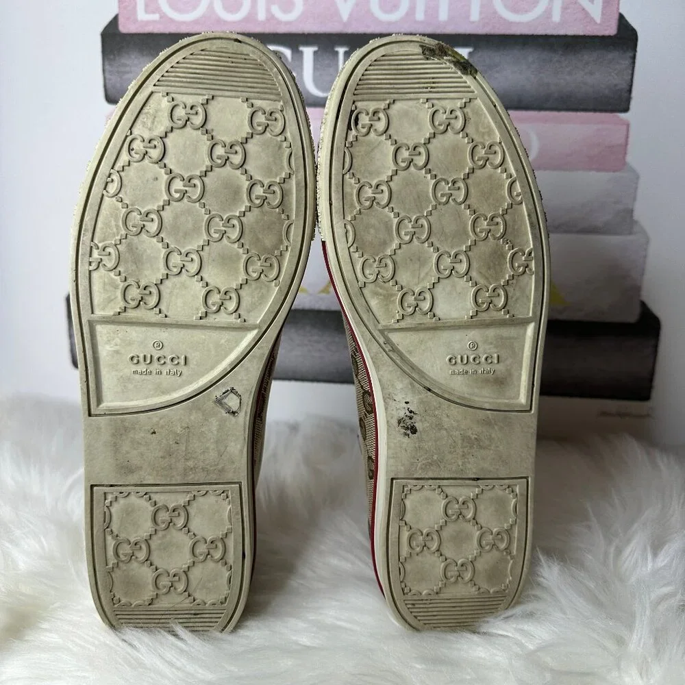 ❌SOLD❌ Authentic Gucci Signature GG Canvas Ballet Slip Flats - Sz 9 - Picture 8 of 15